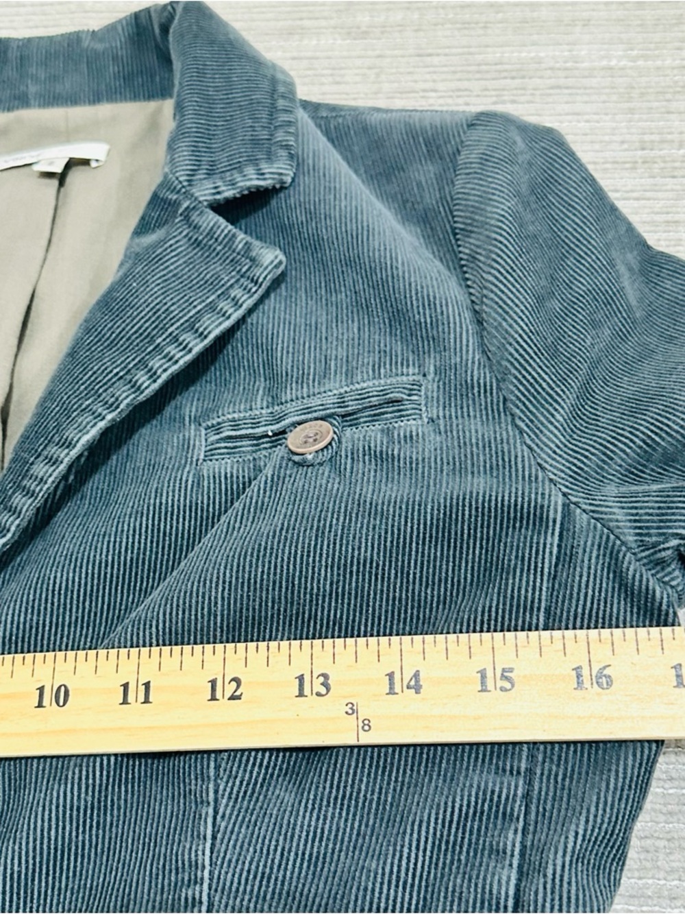 Vince‎ Jacket Blazer Corduroy Size 6 Grey  Cotton Cord Button Front Casual USA - Picture 4 of 10
